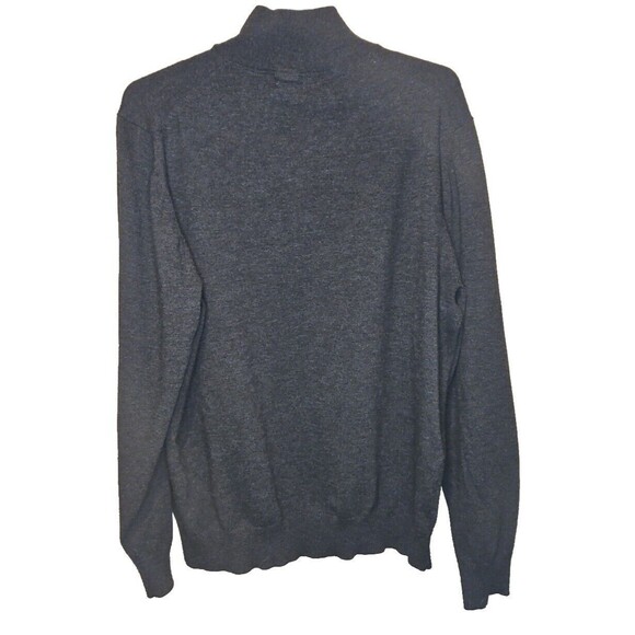 Tricots St Raphael Gray 1/4 Zip Pullover Sweater Mens Size L Large Stretch Fall - Picture 2 of 4